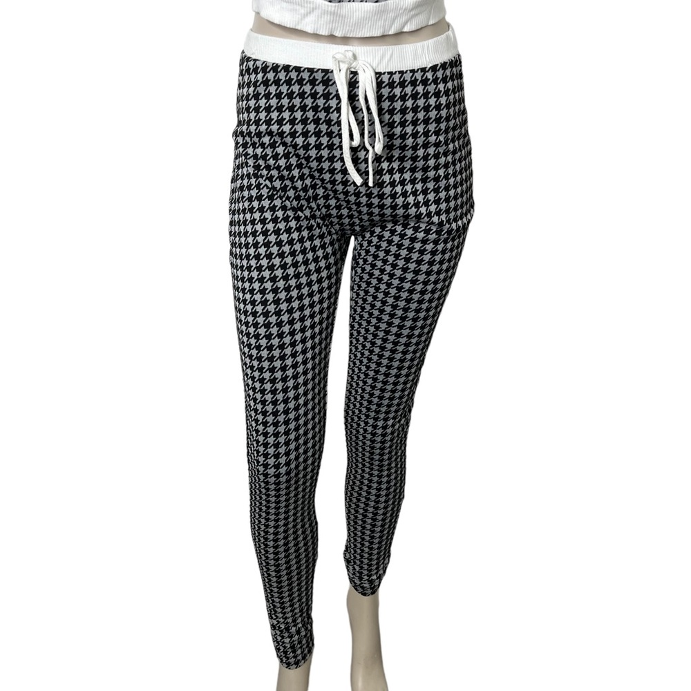 Black & Grey ‘Clueless Collar Two Piece Leggings Set - Picture 6 of 13
